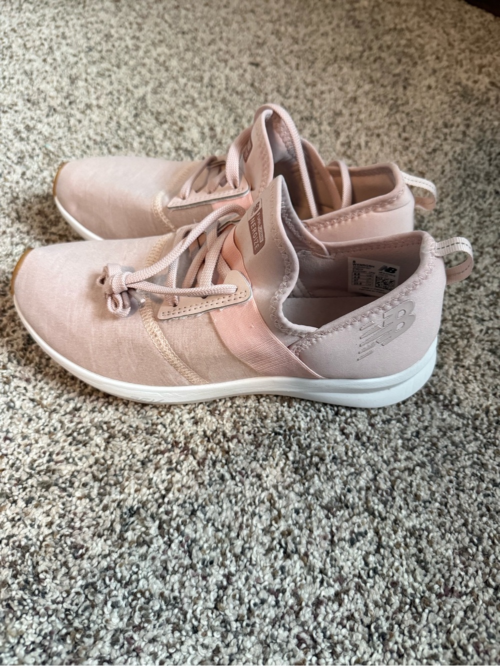 New Balance Women's Blush Pink Slip-On Lace Sneakers